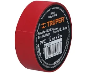 Cinta de aislar 9m - Roja Truper